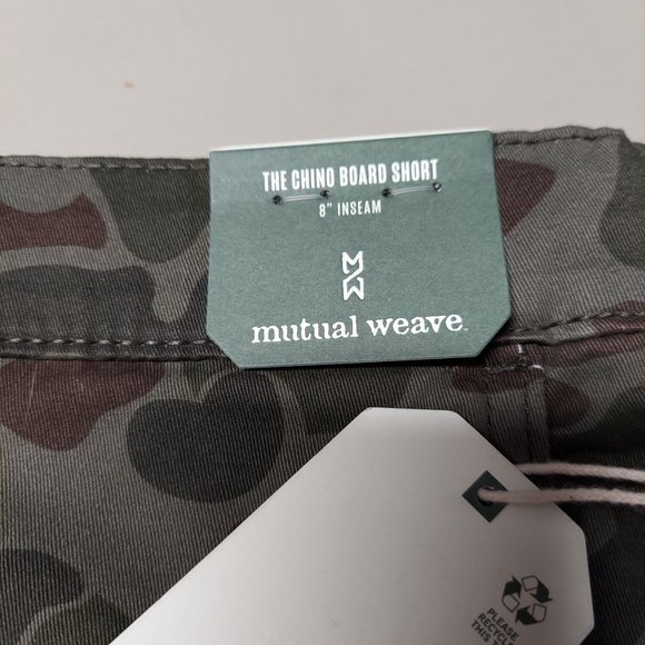 Mutual Weave Men's Green Camo Chino Board Shorts - Picture 6 of 8